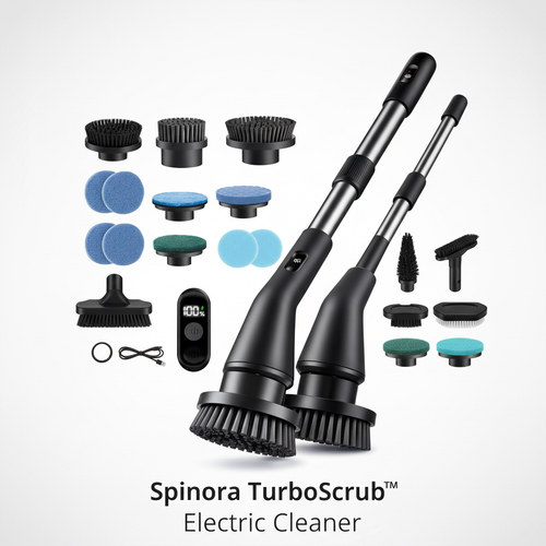 Spinora TurboScrub on Gray Background